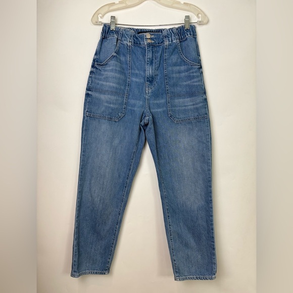 Veronica Beard Jeans Arya Stretch Waist High Rise Straight Jeans - Picture 3 of 6